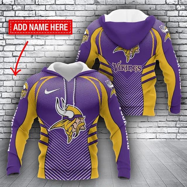 NFl Minnesota Vikings Personalized NFL 3D All Over Print Hoodie