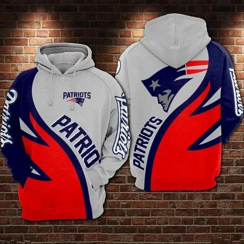 NFL New England Patriots Logo NFL 3D All Over Print Hoodie