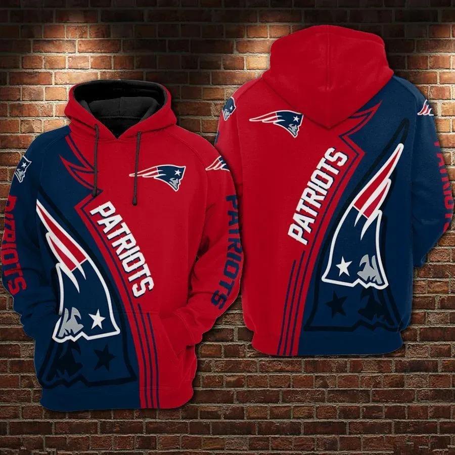 NFL New England Patriots Logo NFL 3D All Over Print Hoodie