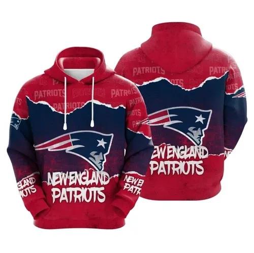 NFL New England Patriots NFL 3D All Over Print Hoodie
