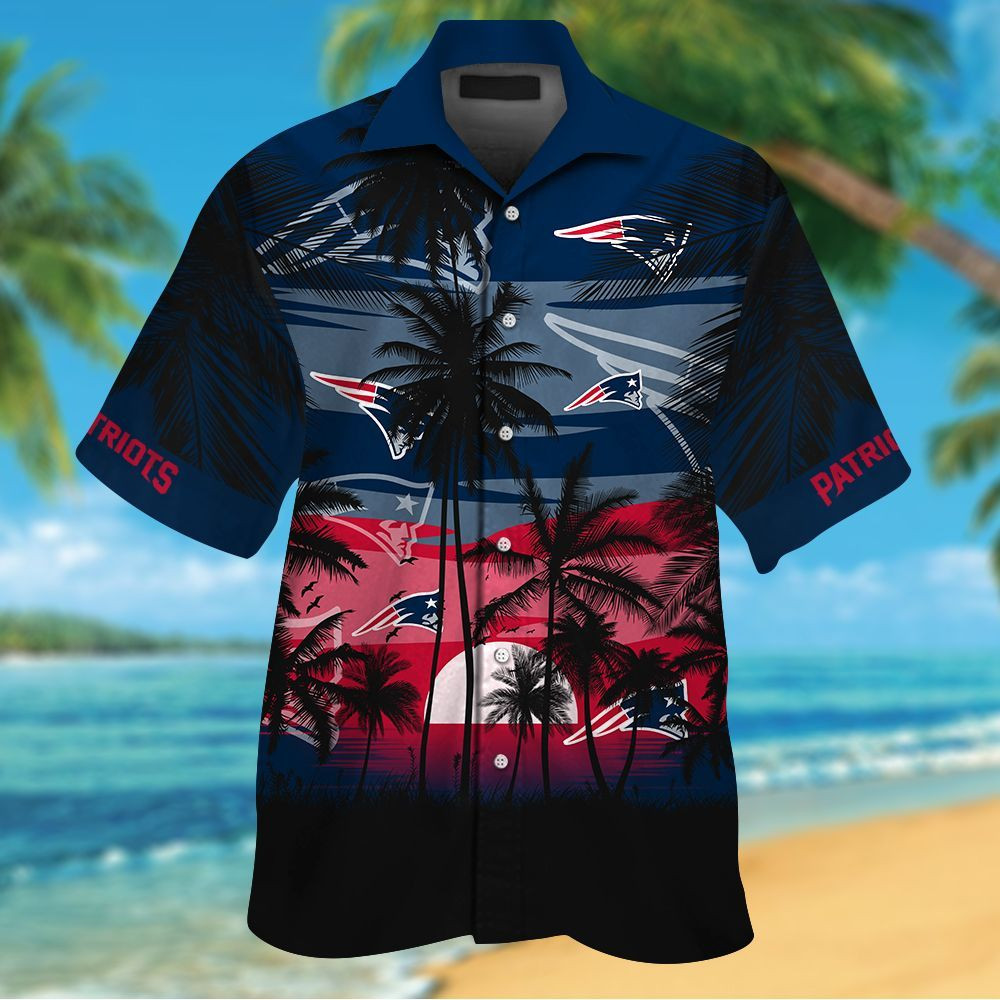 Nfl New England Patriots Tropical Hawaiian Shirt Tropical Aloha Button Up