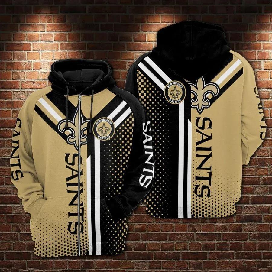 NFL New Orleans Saints Logo 3D All Over Print Hoodie, NFL All Over Print Hoodie