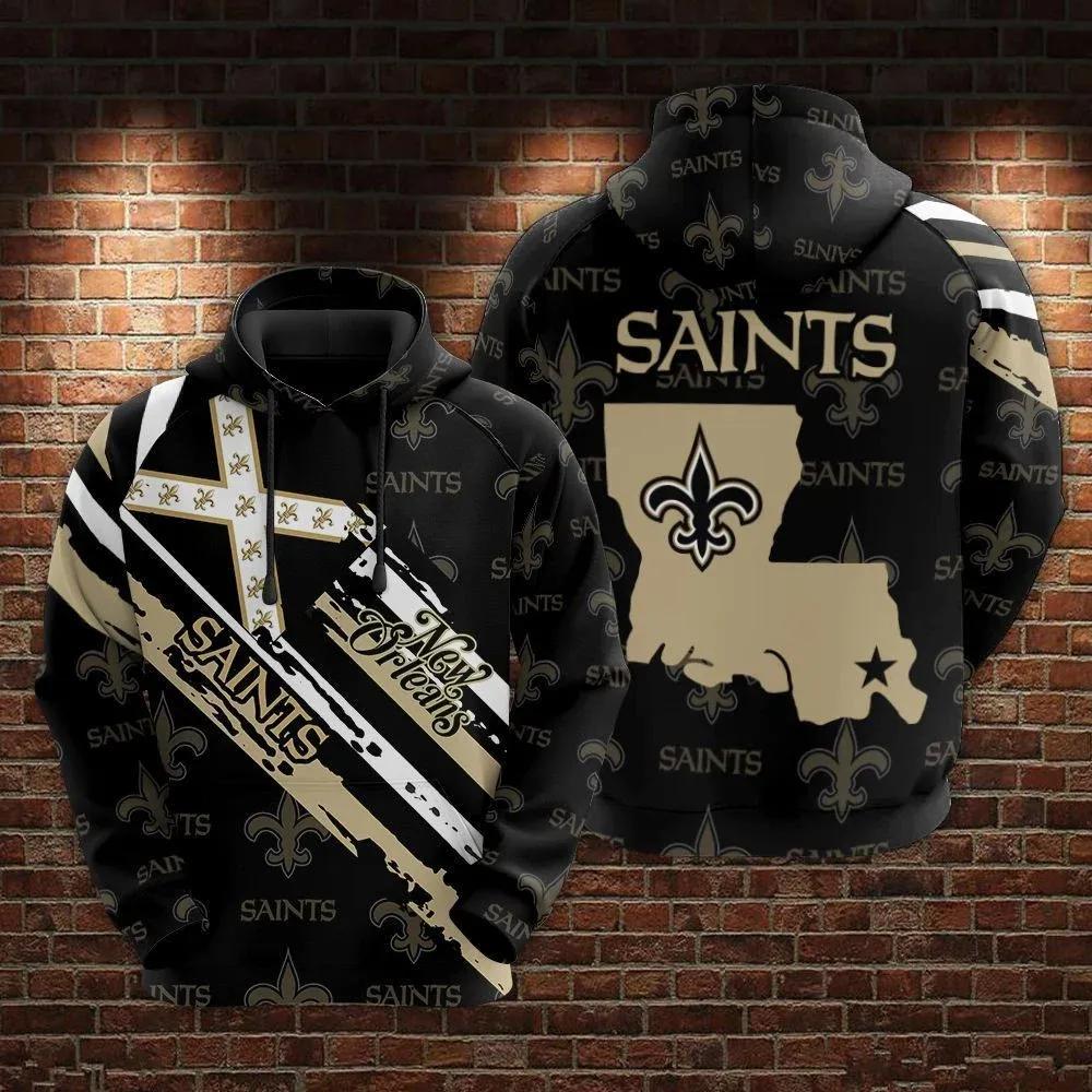 NFL New Orleans Saints Logo NFL 3D All Over Print Hoodie