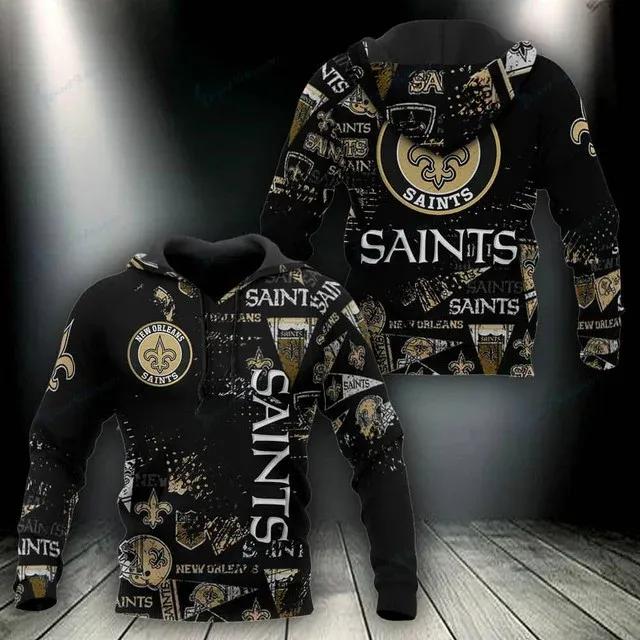 NFL New Orleans Saints Logo NFL 3D All Over Print Hoodie