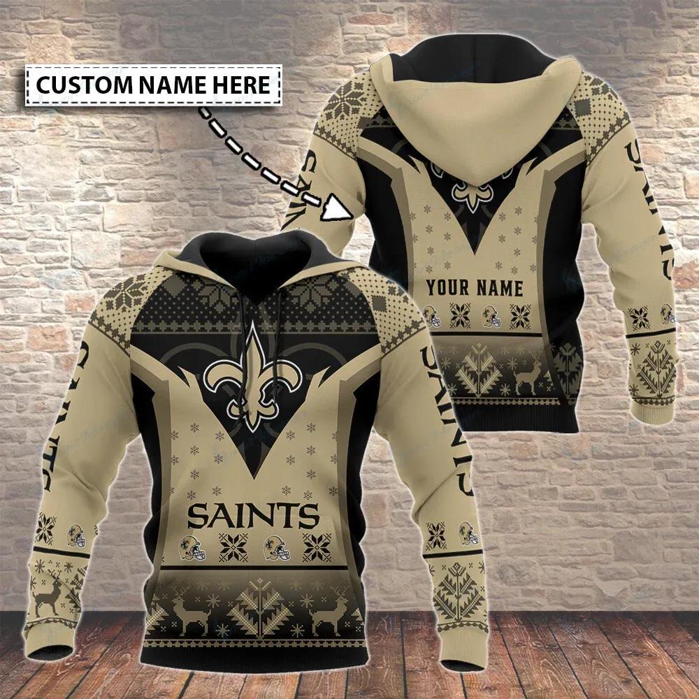 NFL New Orleans Saints Personalized NFL 3D All Over Print Hoodie