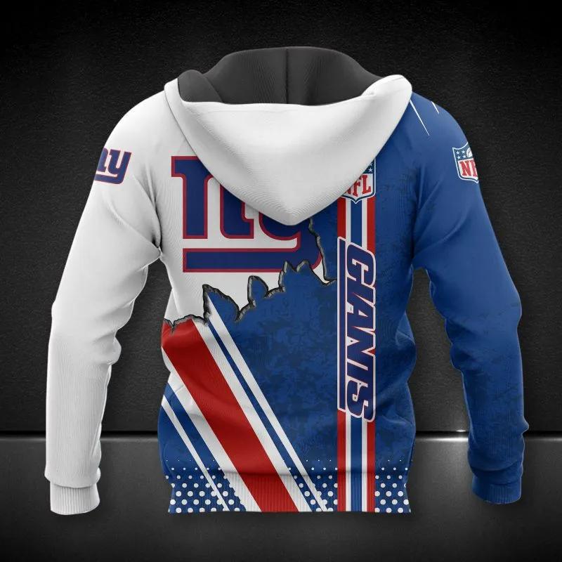 Alternative view of NFL New York Giants Logo NFL 3D All Over Print Hoodie