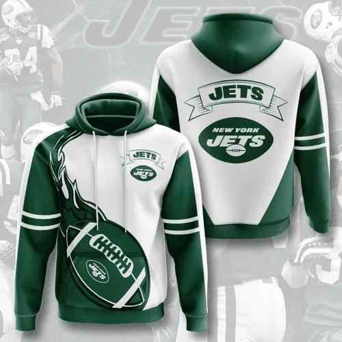 NFL New York Jets Logo NFL 3D All Over Print Hoodie