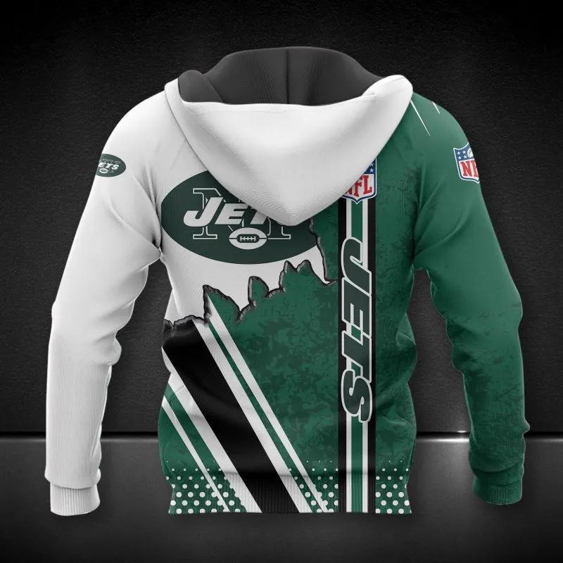 Alternative view of NFL New York Jets NFL 3D All Over Print Hoodie