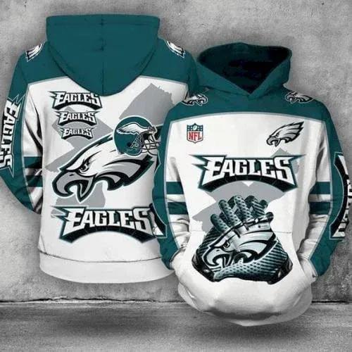 NFL Philadelphia Eagles Logo NFL 3D All Over Print Hoodie