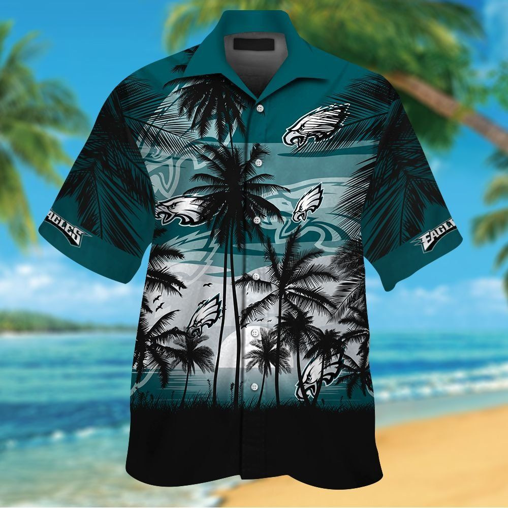 Nfl Philadelphia Eagles Tropical Hawaiian Shirt Tropical Aloha Button Up