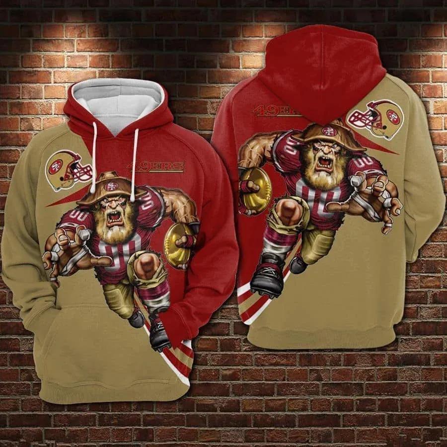 NFL San Francisco 49ers Logo NFL 3D All Over Print Hoodie
