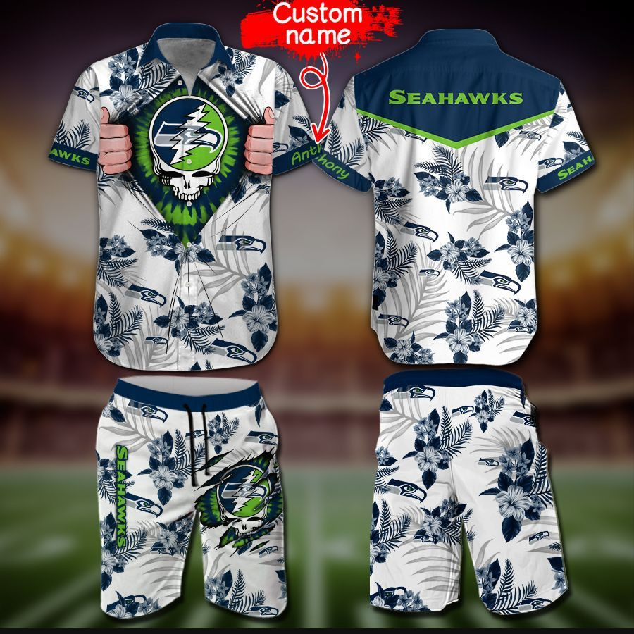 Nfl Seattle Seahawks Hawaiian Shirt Tropical Aloha Button Up
