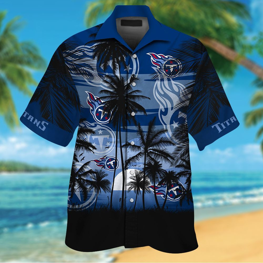 Nfl Tennessee Titans Tropical Hawaiian Shirt Tropical Aloha Button Up