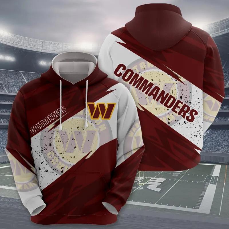 NFL Washington Commanders NFL 3D All Over Print Hoodie