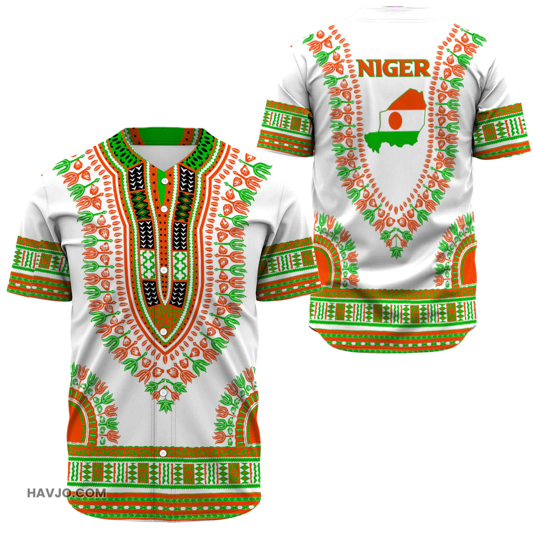 Niger Traditional Dashiki Baseball Jersey