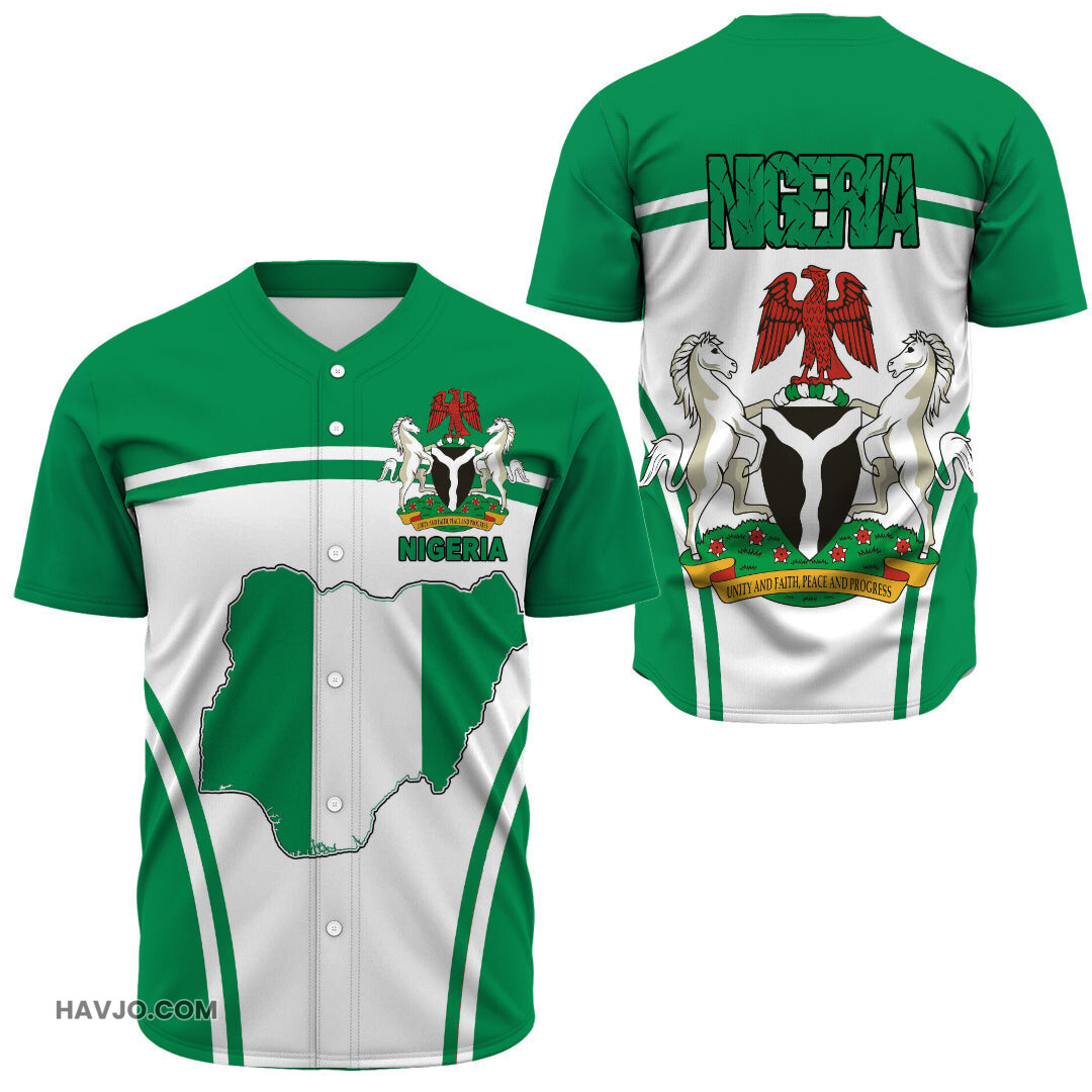 Nigeria Active Flag Baseball Jersey