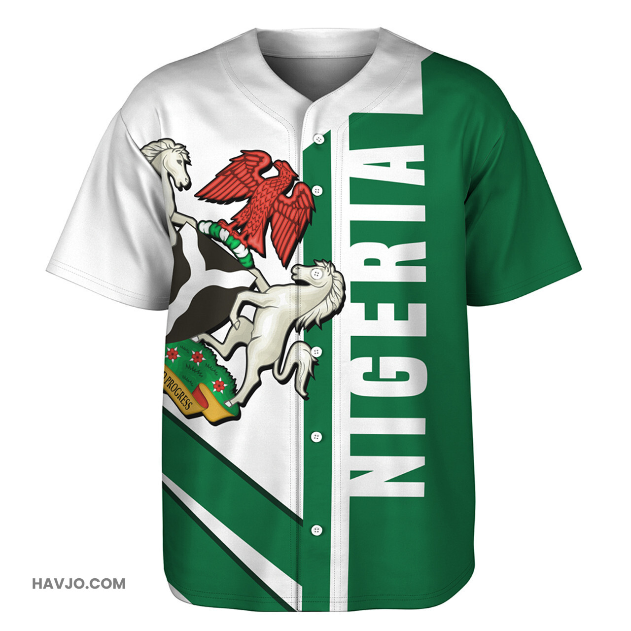 Nigeria Casual Style Baseball Jersey