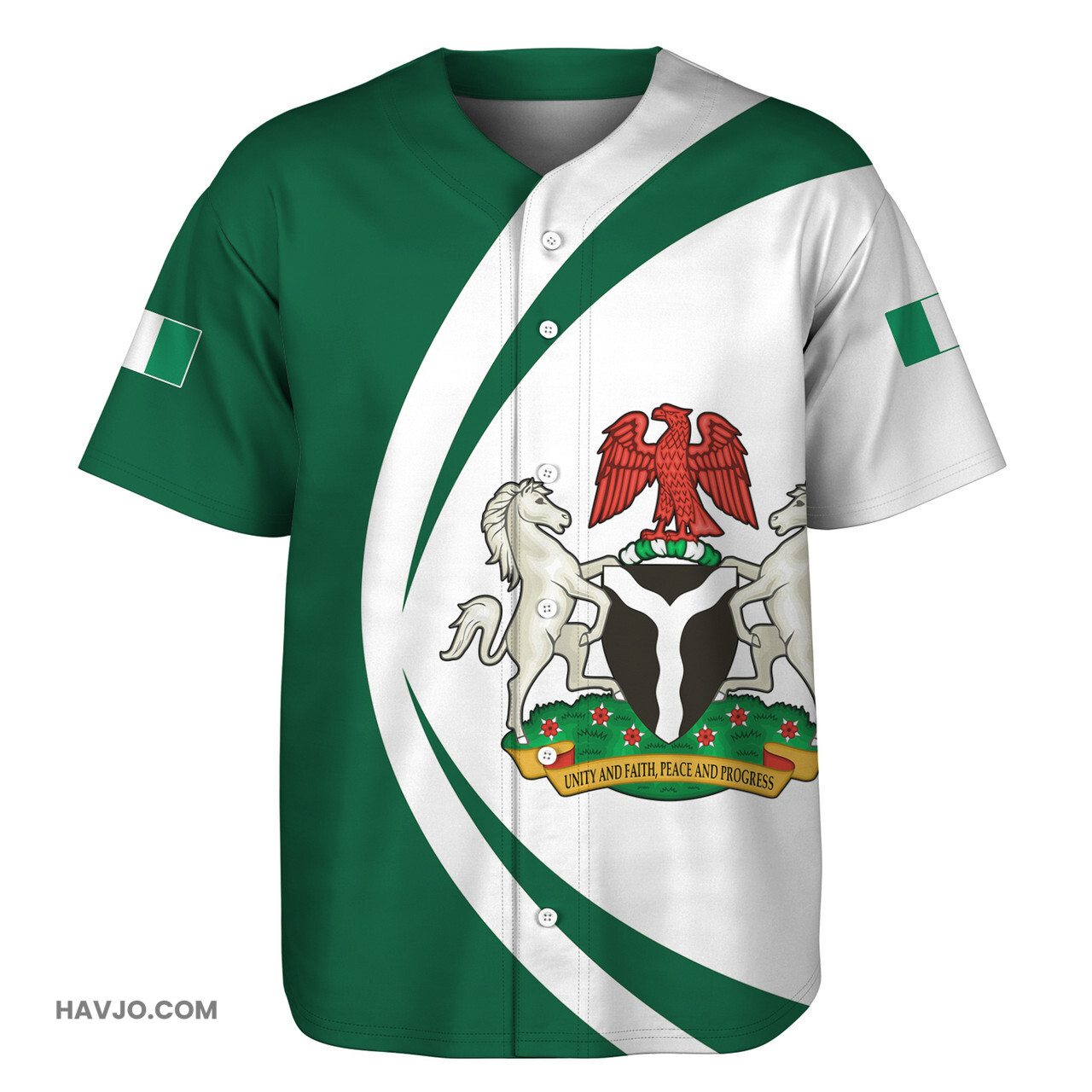 Nigeria Circle Style Baseball Jersey