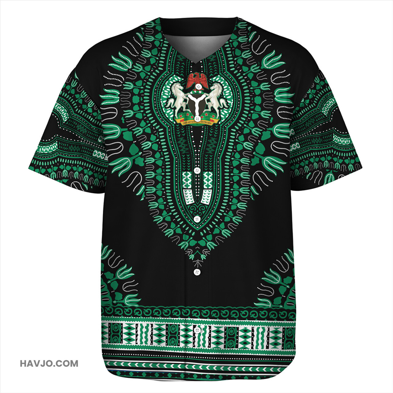 Nigeria Dashiki Baseball Jersey