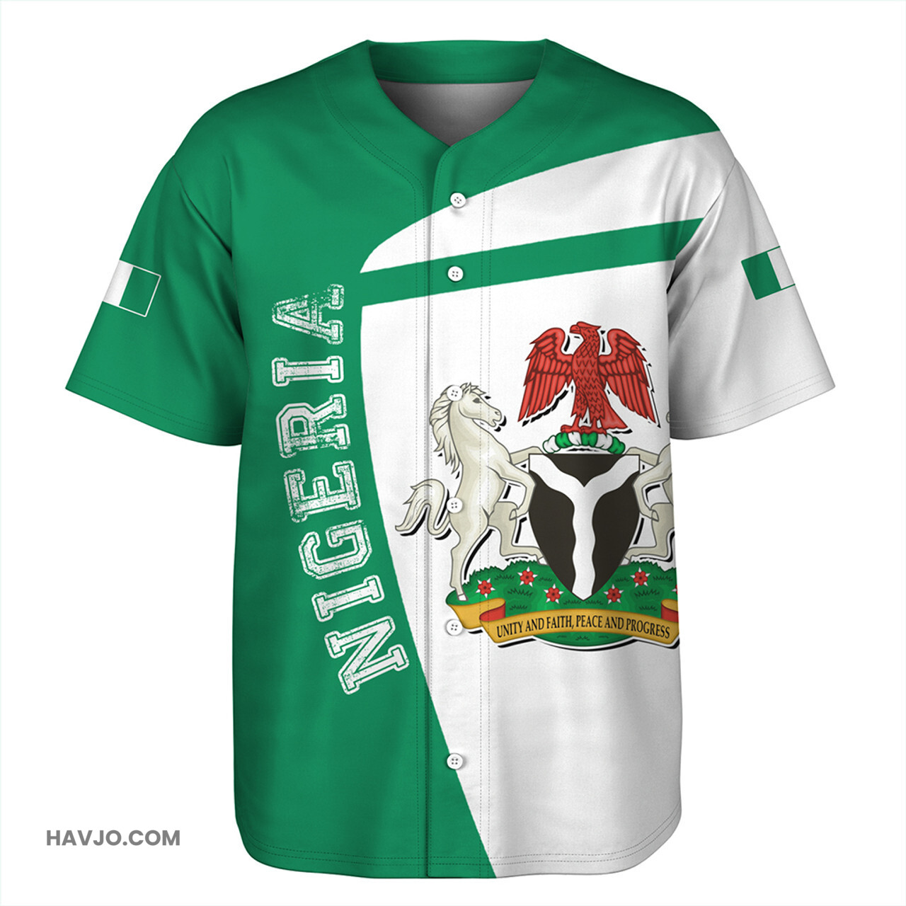 Nigeria Sport Style Baseball Jersey
