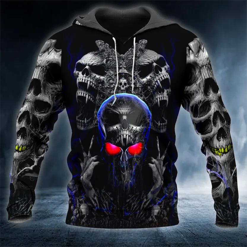 Night Ghost Skull 3D All Over Print Hoodie