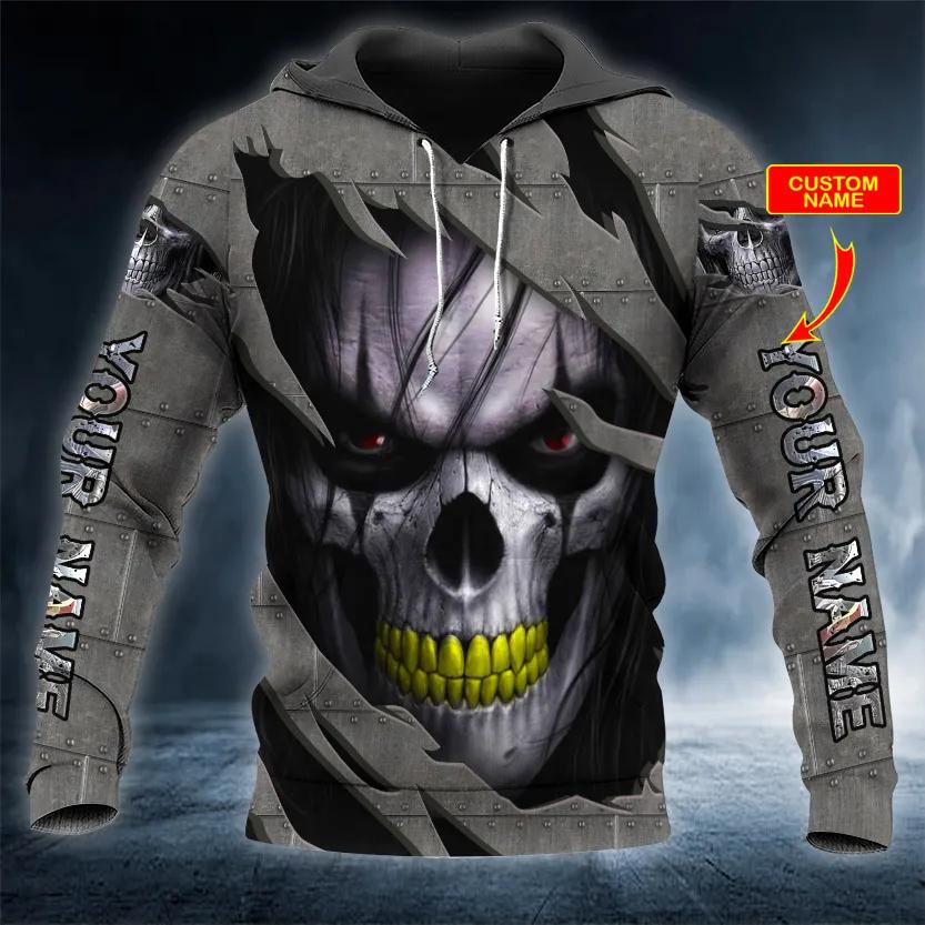 Night Stalker Skull Custom 3D All Over Print Hoodie