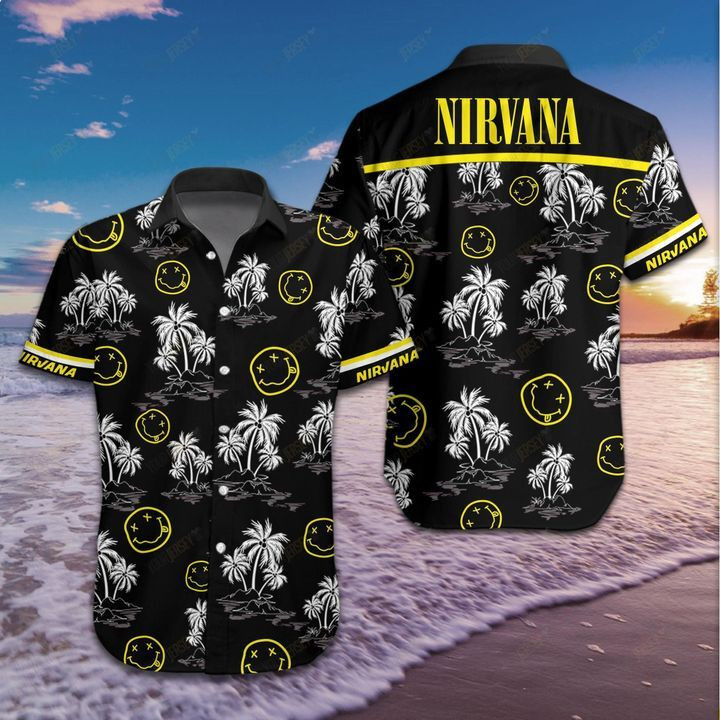 Nirvana Hawaiian Shirt Tropical Aloha Button Up