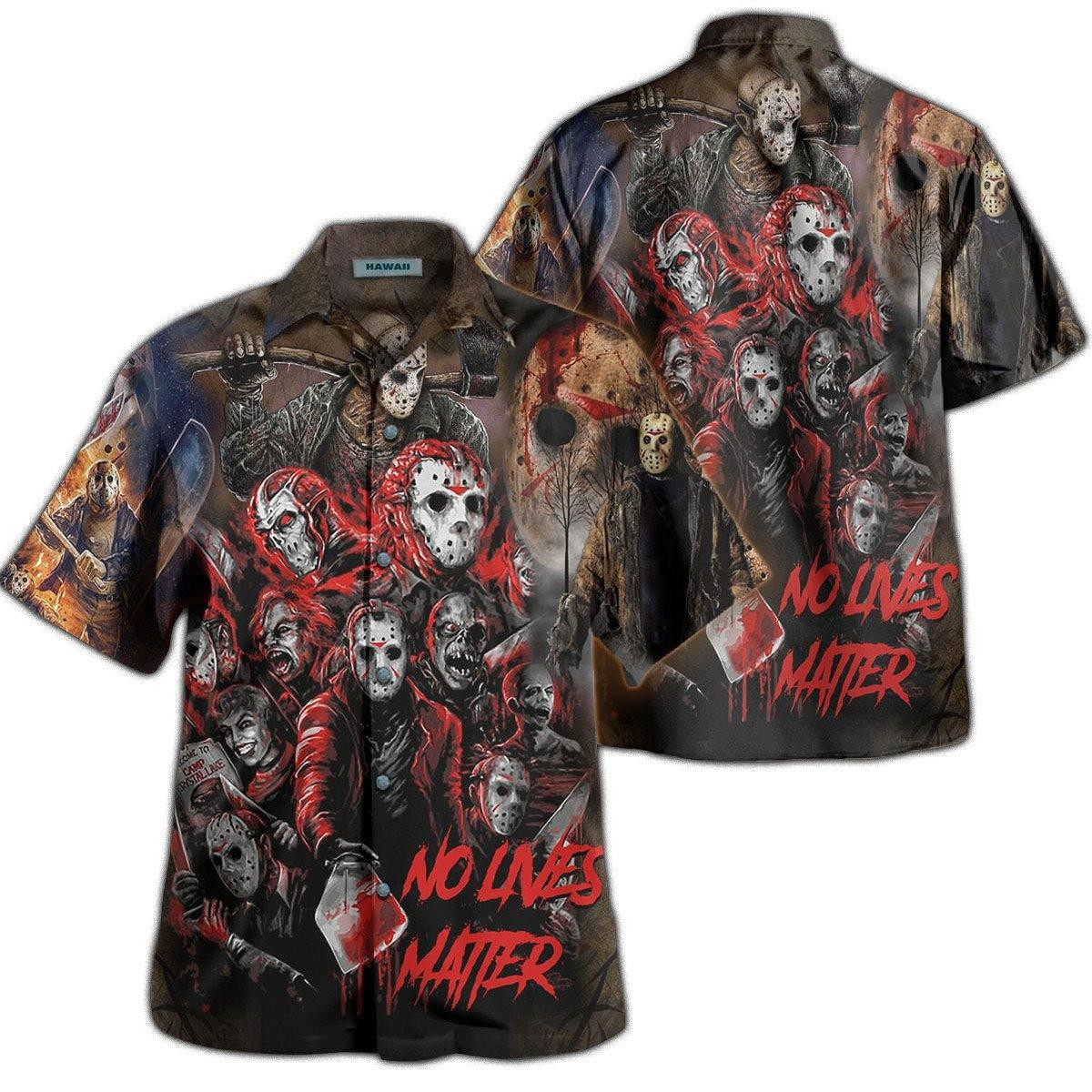 No Lives Matter Michael Myers Hawaiian Shirt Tropical Aloha Button Up