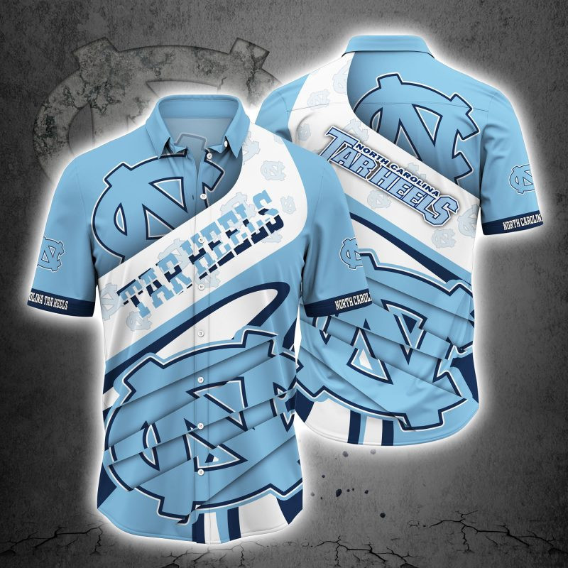 North Carolina Tar Heels Ncaa Hawaiian Shirt Tropical Aloha Button Up