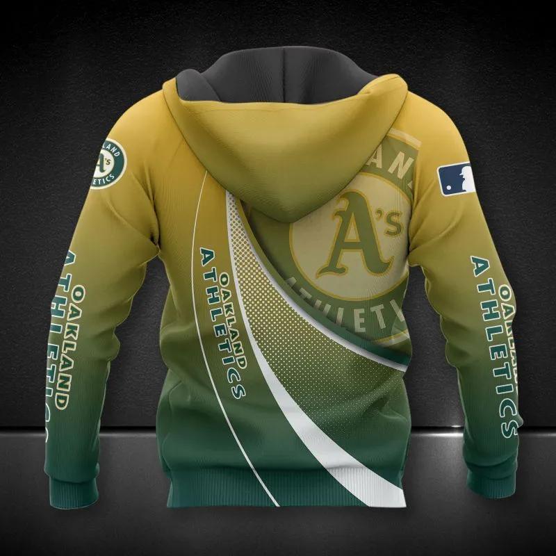 Alternative view of Oakland Athletics Big Logo MLB All Over Print Hoodie
