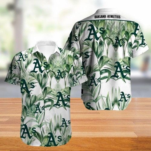 Oakland Athletics Hawaiian Shirt Tropical Aloha Button Up