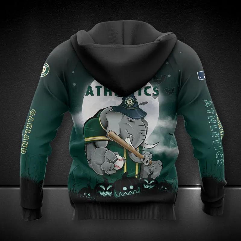 Alternative view of Oakland Athletics Mascot MLB All Over Print Hoodie