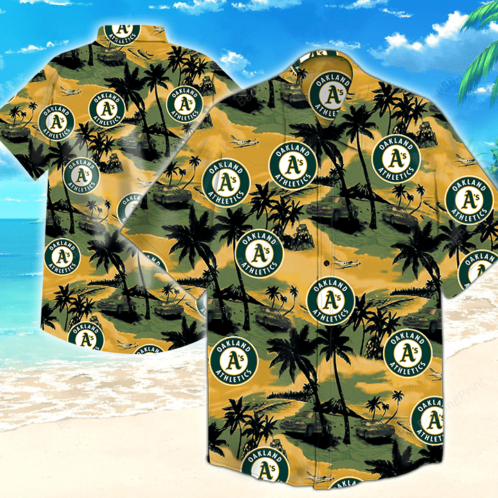 Oakland Athletics Mlb Hawaiian Shirt Tropical Aloha Button Up