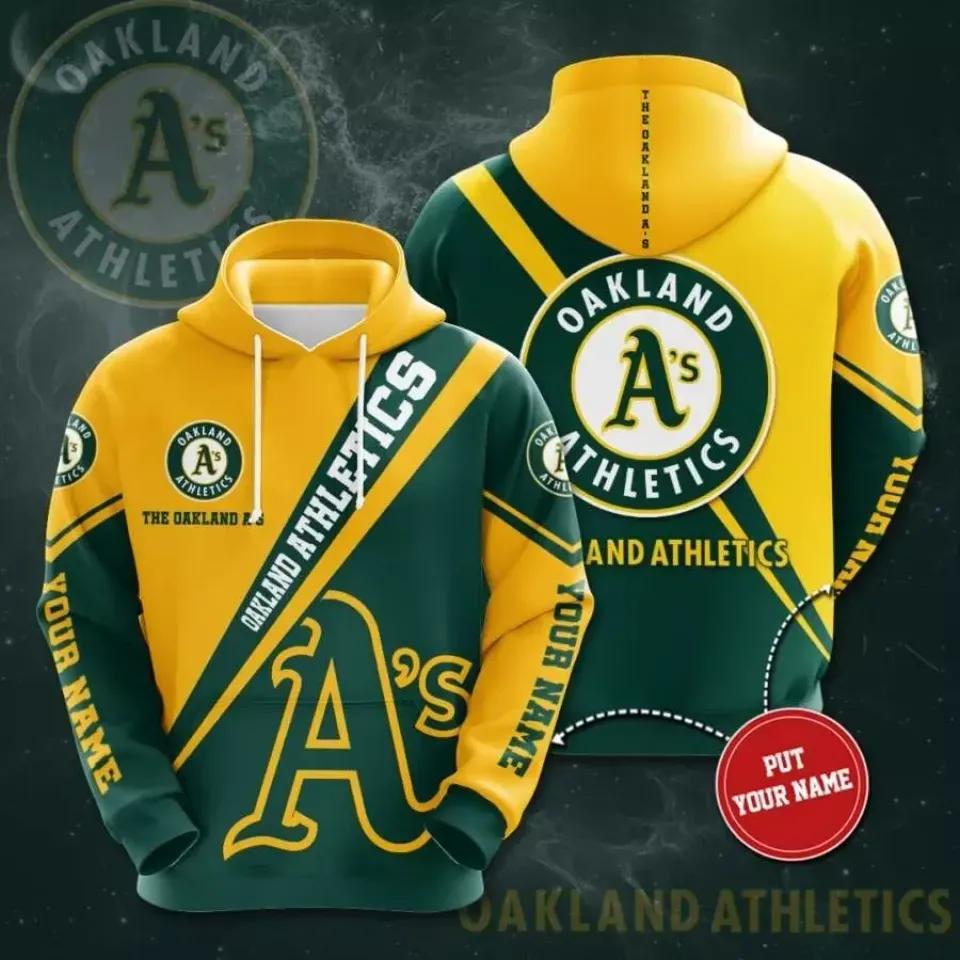 Oakland Baseball Team Athleticss 3D MLB All Over Print Hoodie