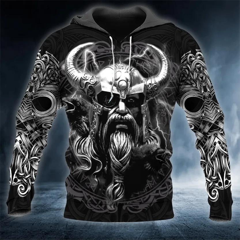 Odin Norse Warrior Viking 3D All Over Print Hoodie