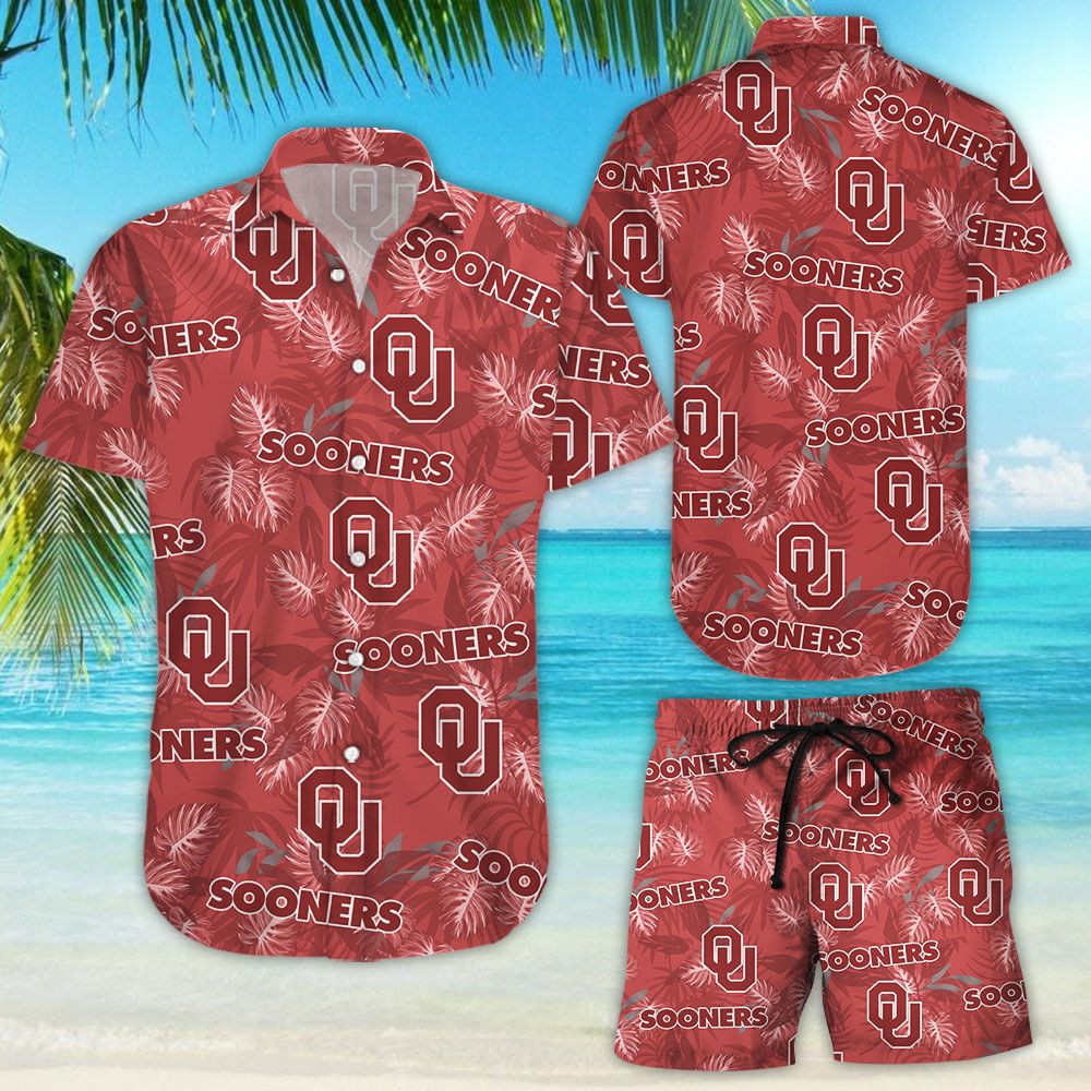 Oklahoma Sooners Aloha Shirt Hawaiian Shirt Tropical Aloha Button Up