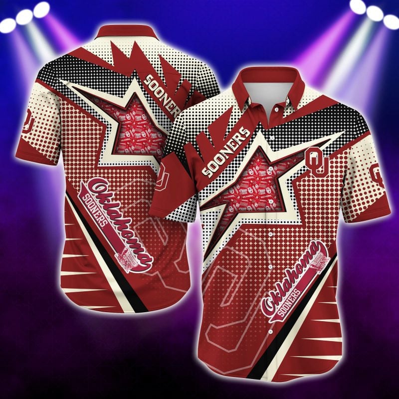 Oklahoma Sooners Ncaa Hawaiian Shirt Tropical Aloha Button Up
