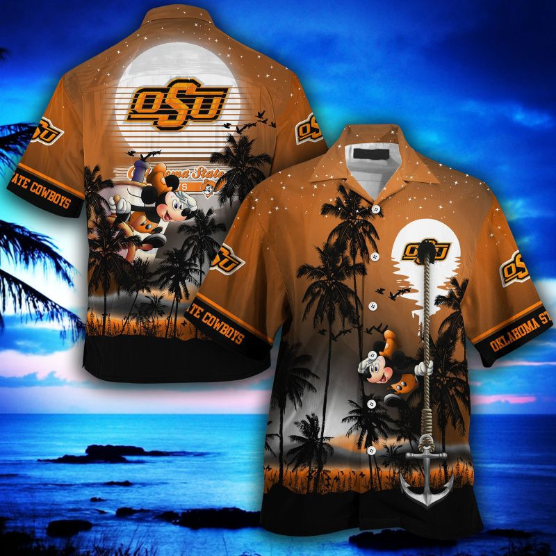 Oklahoma State Cowboys Ncaa Summer Hawaiian Shirt Tropical Aloha Button Up