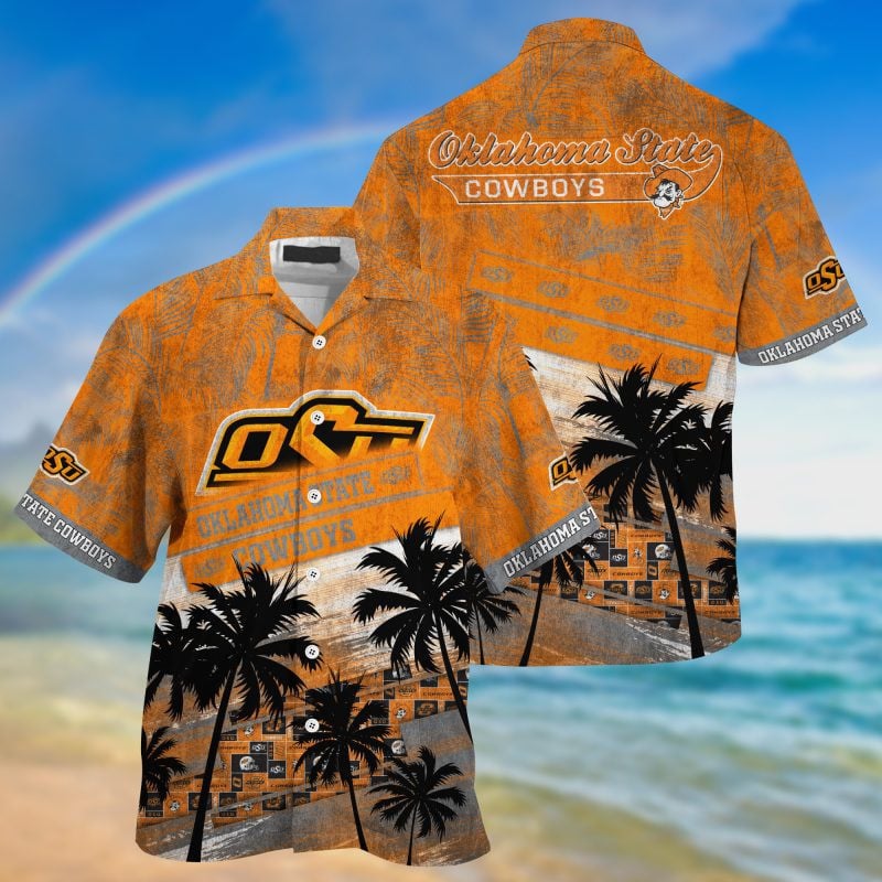 Oklahoma State Cowboys Ncaa Trending Summer Hawaiian Shirt Tropical Aloha Button Up