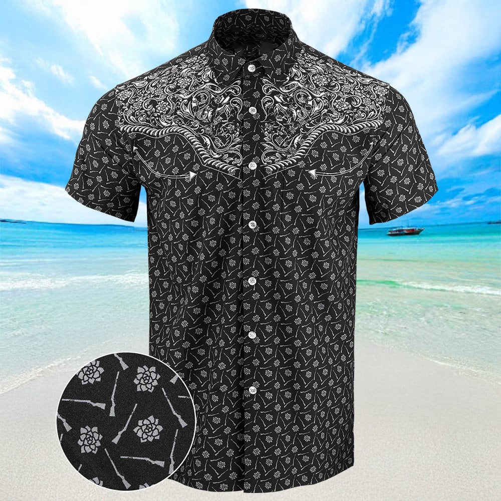 Old Silence Hawaiian Shirt Mens Summer Button Up Shirts Gifts For Brother In Law