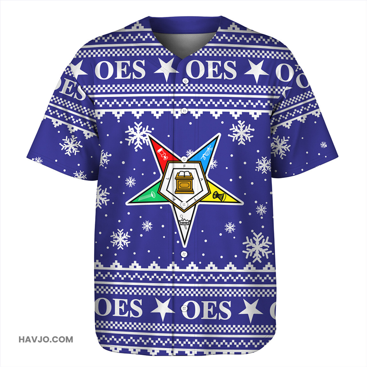 Order of the Eastern Star Christmas Baseball Jersey