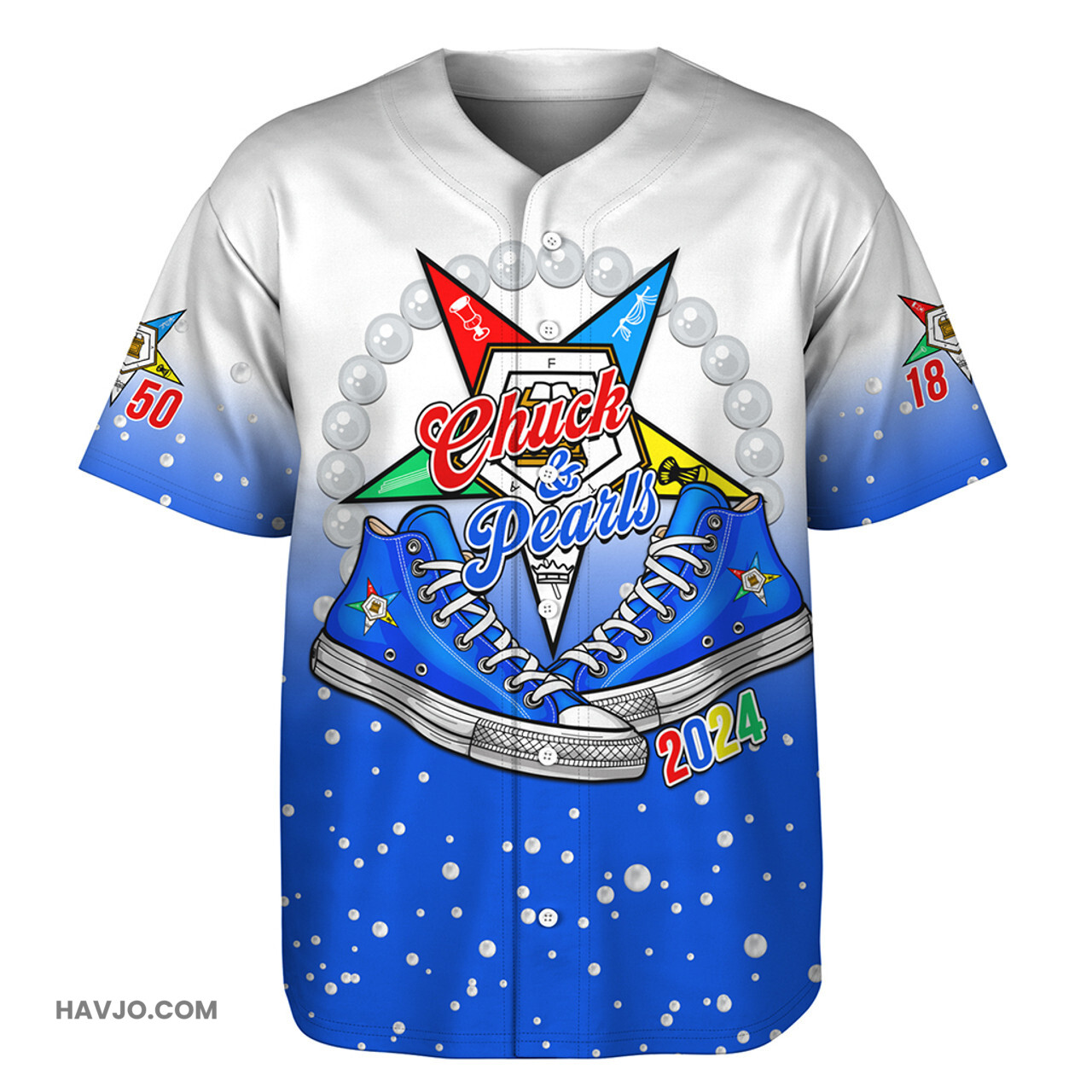 Order of the Eastern Star Chuck And Pearl 2024 Baseball Jersey