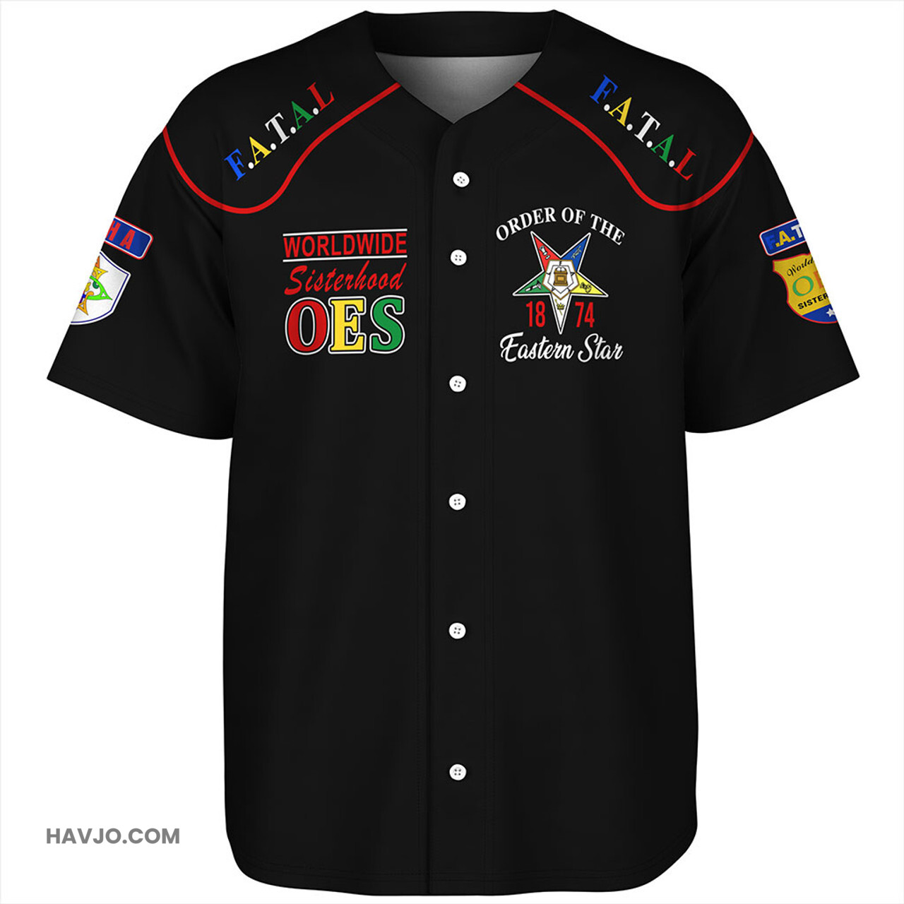 Order of the Eastern Star FATAL Worldwide Sisterhood Baseball Jersey