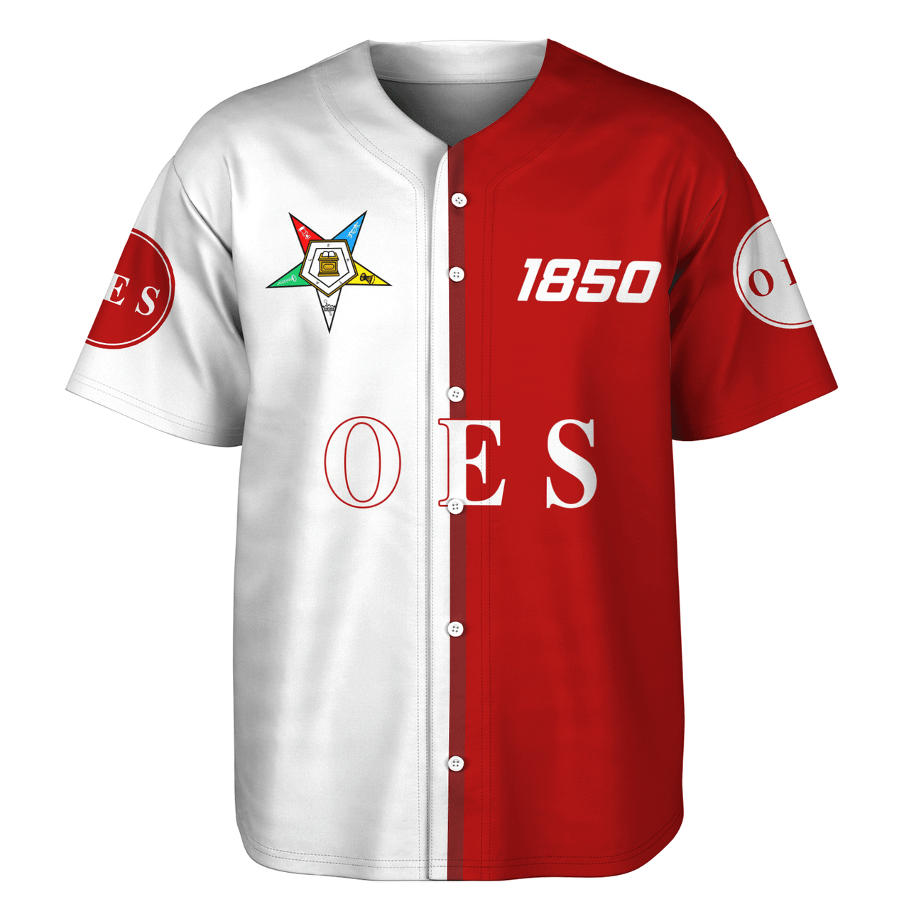 Order of the Eastern Star Half Circle Baseball Jersey