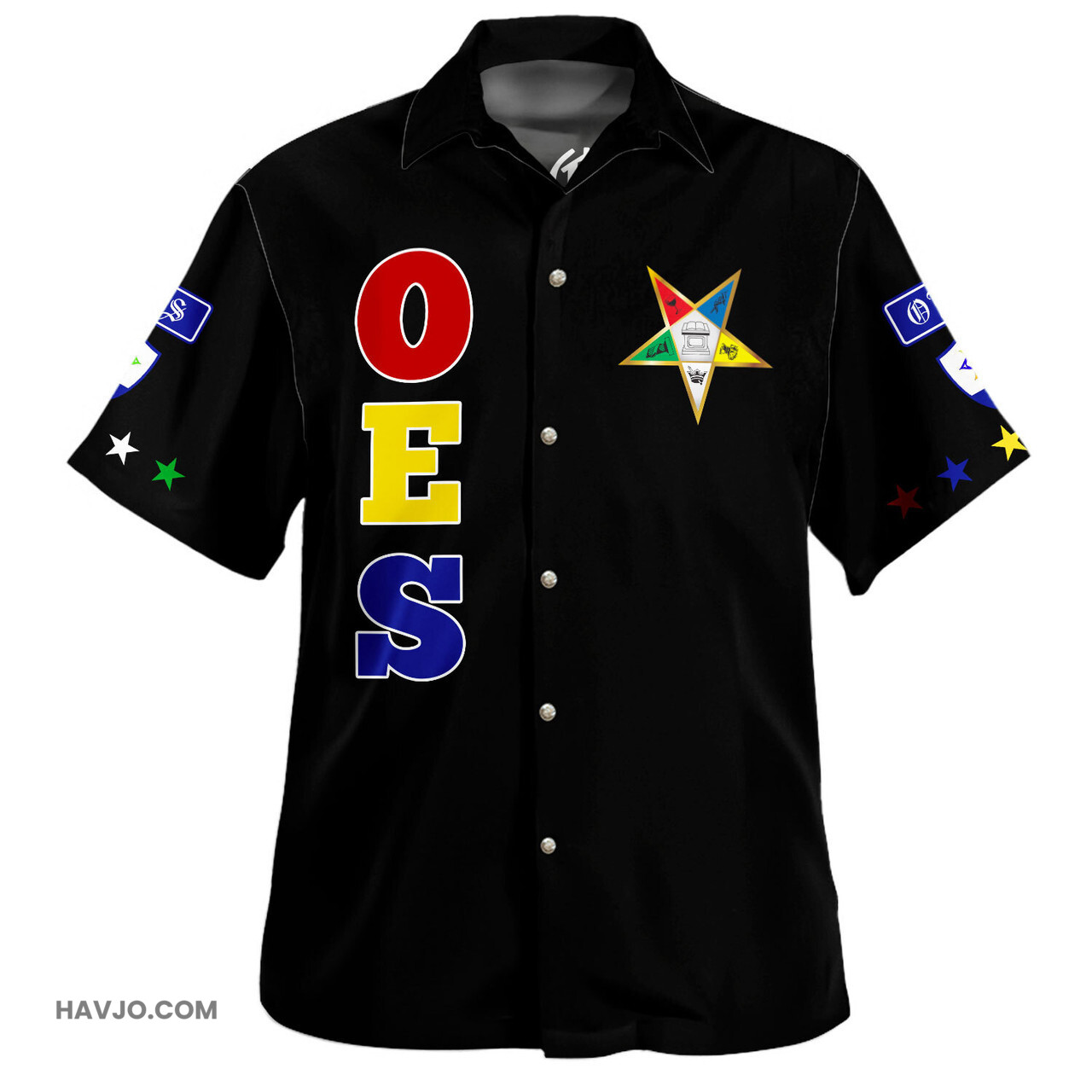 Order of the Eastern Star Hawaiian Shirt Pearls Black Ver.1 Baseball Jersey