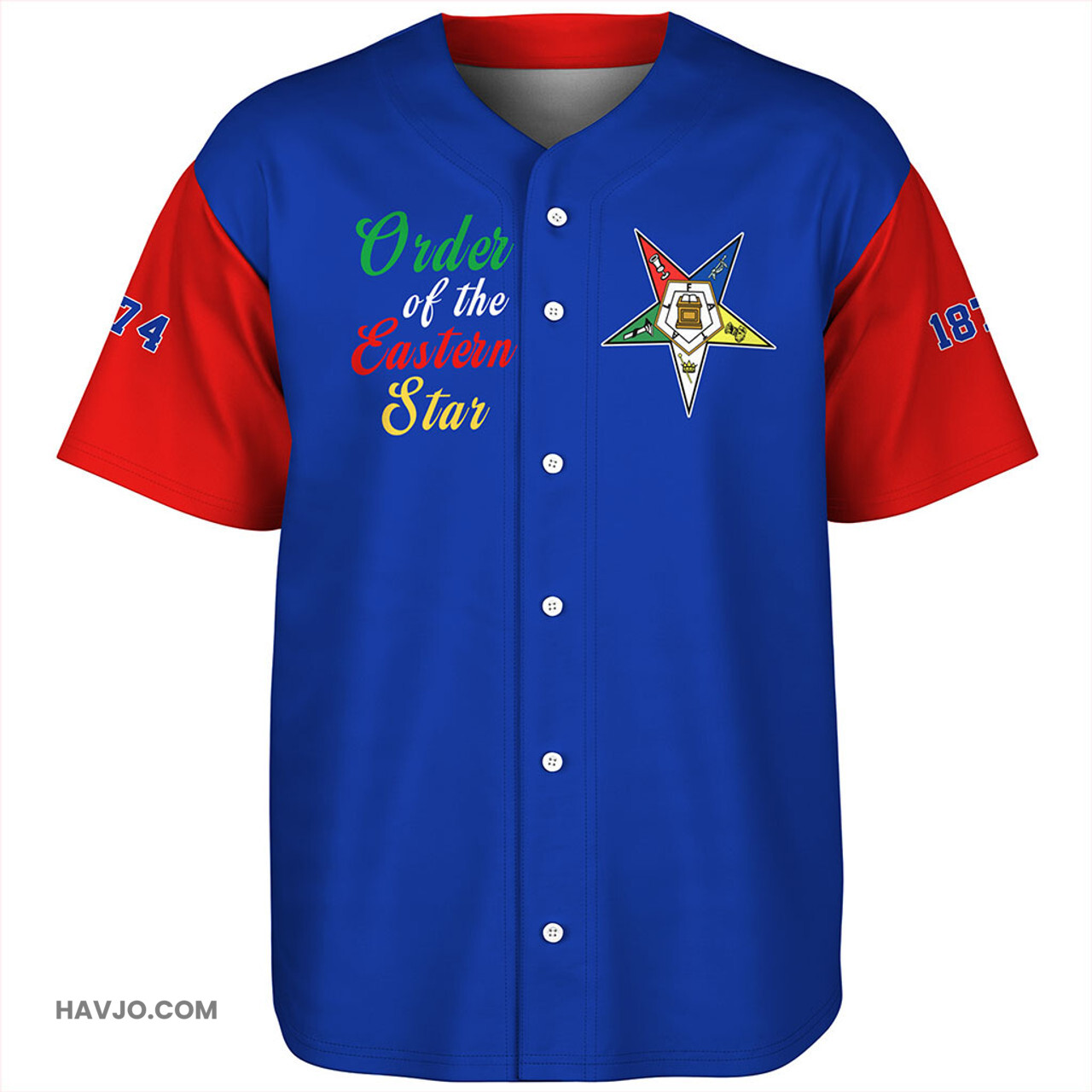 Order of the Eastern Star Sisterhood Founded 1874 Baseball Jersey