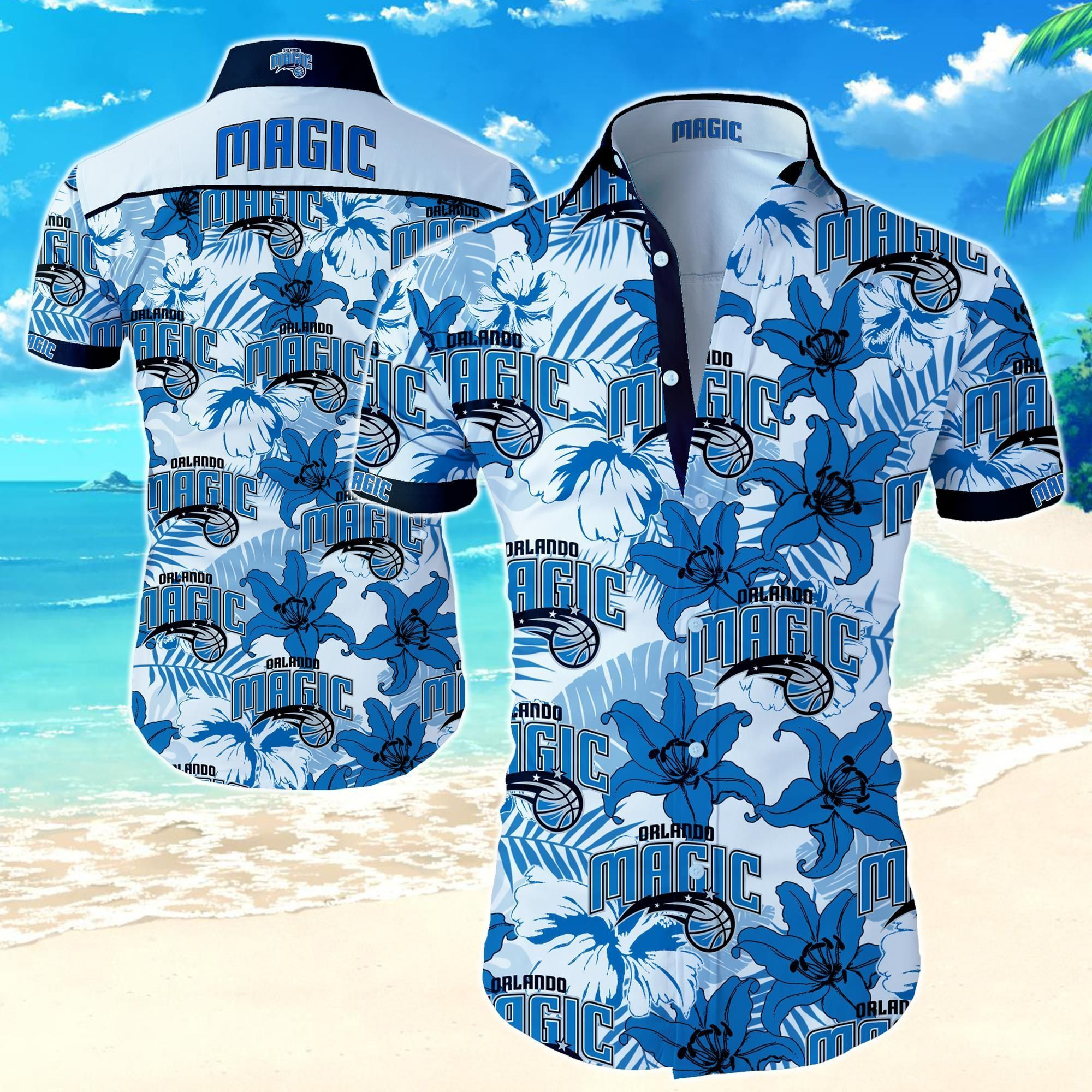 Orlando Magic Hawaiian Shirt Tropical Aloha Button Up