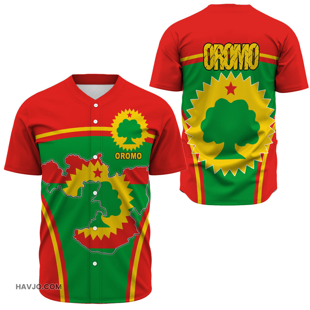 Oromo Active Flag Baseball Jersey