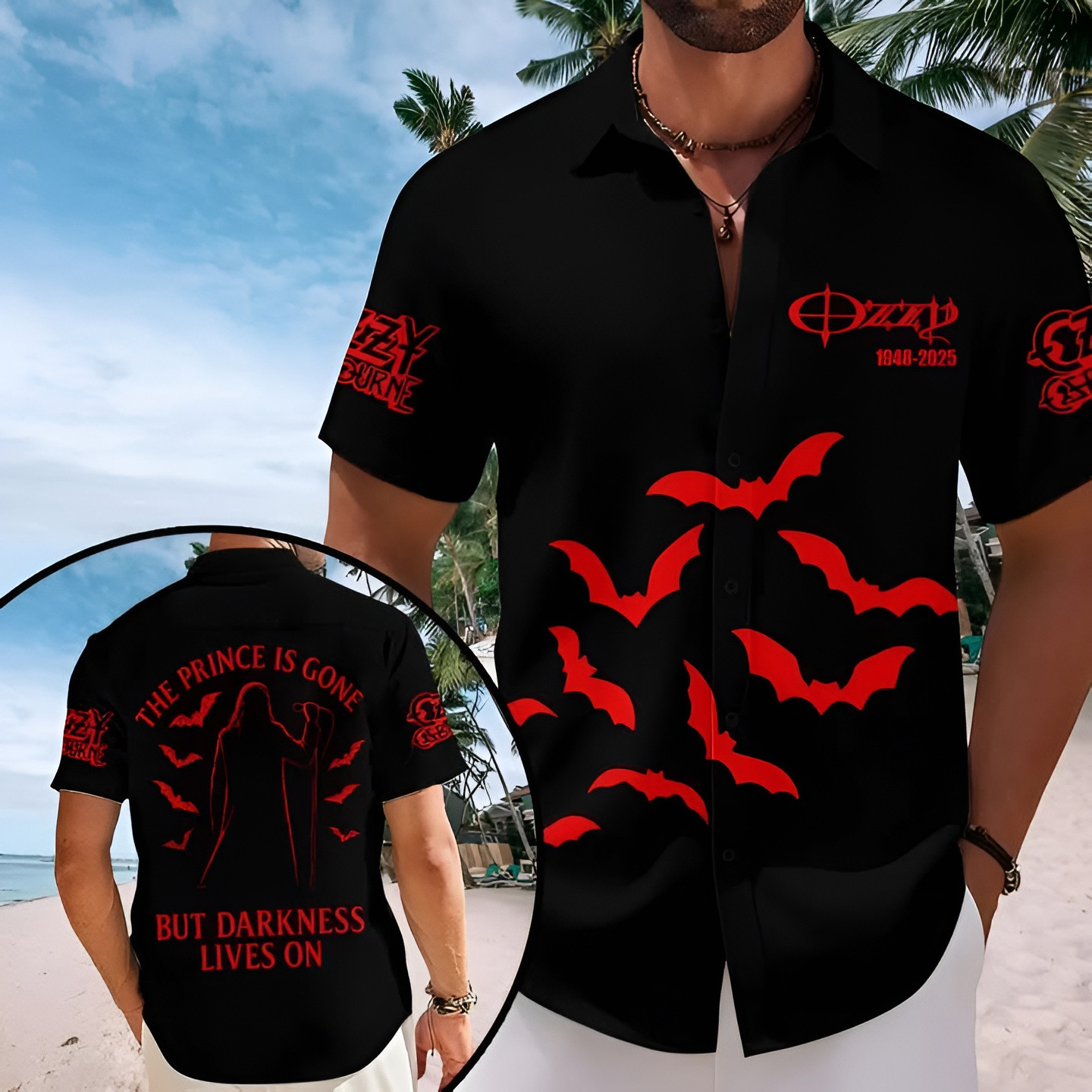 Ozzy Osbourne Hawaiian Shirt The Prince Is Gone But Darkness Lives On Shirt Ozzy Osbourne Gift