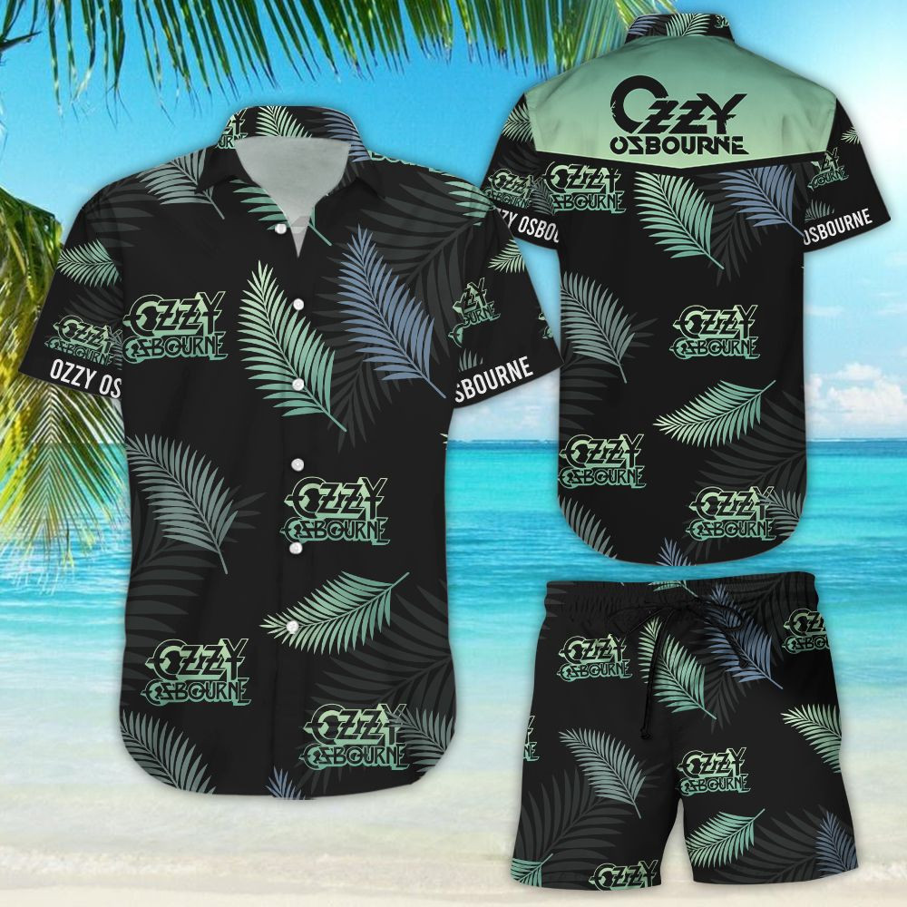 Ozzy Osbourne Hawaiian Shirt Tropical Aloha Button Up